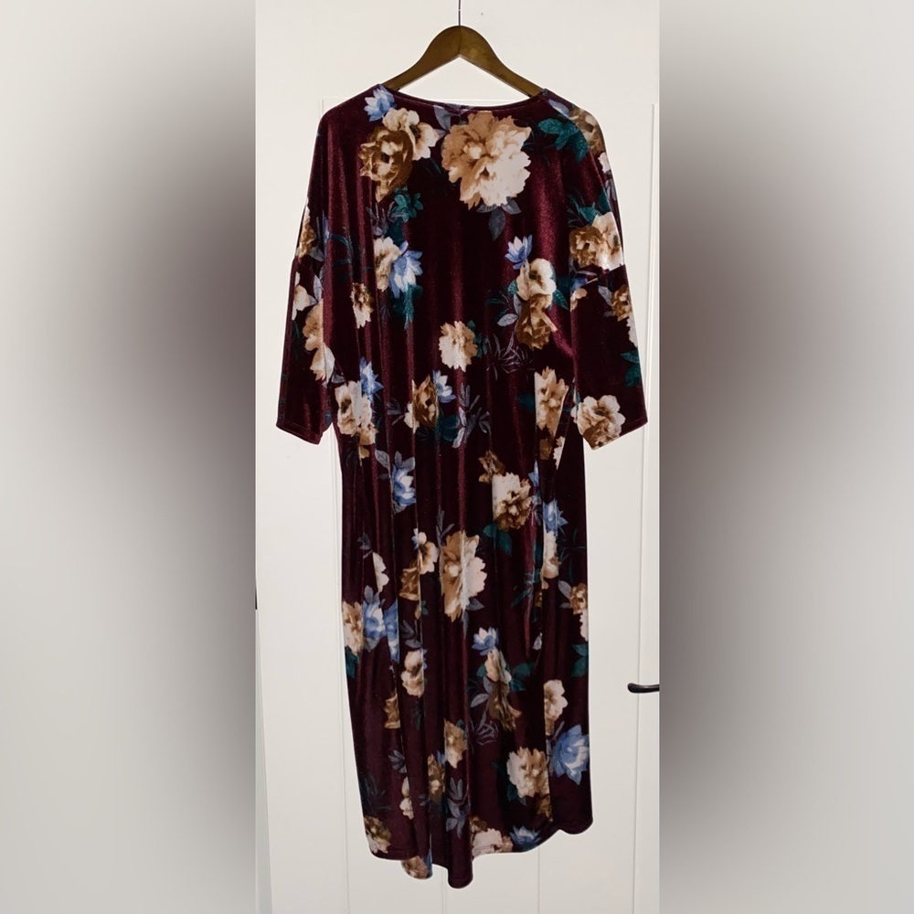 Lovely J Women Midi Floral Open Front Kimono Size Medium‎ - Picture 7 of 7